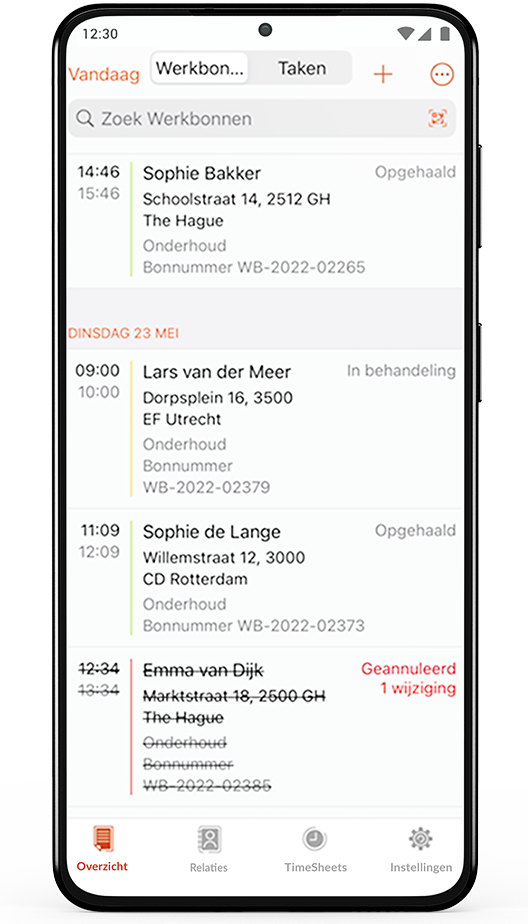 Werkorder afronden in OutSmart NEXT op Android