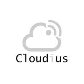 Cloudius logo grijs