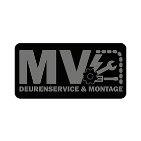 Logo klant zwart MV deurenservice