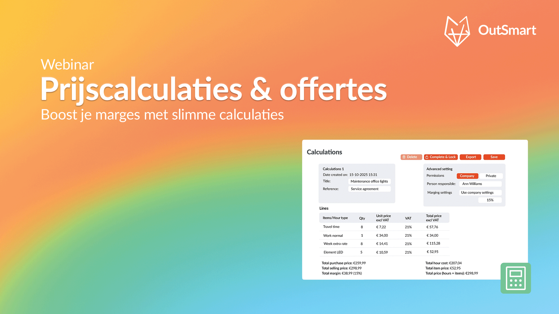 Webinar on-demand visual prijscalculaties & offertes