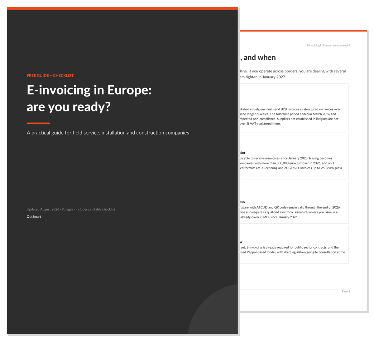 Free e-invoicing checklist for field service companies