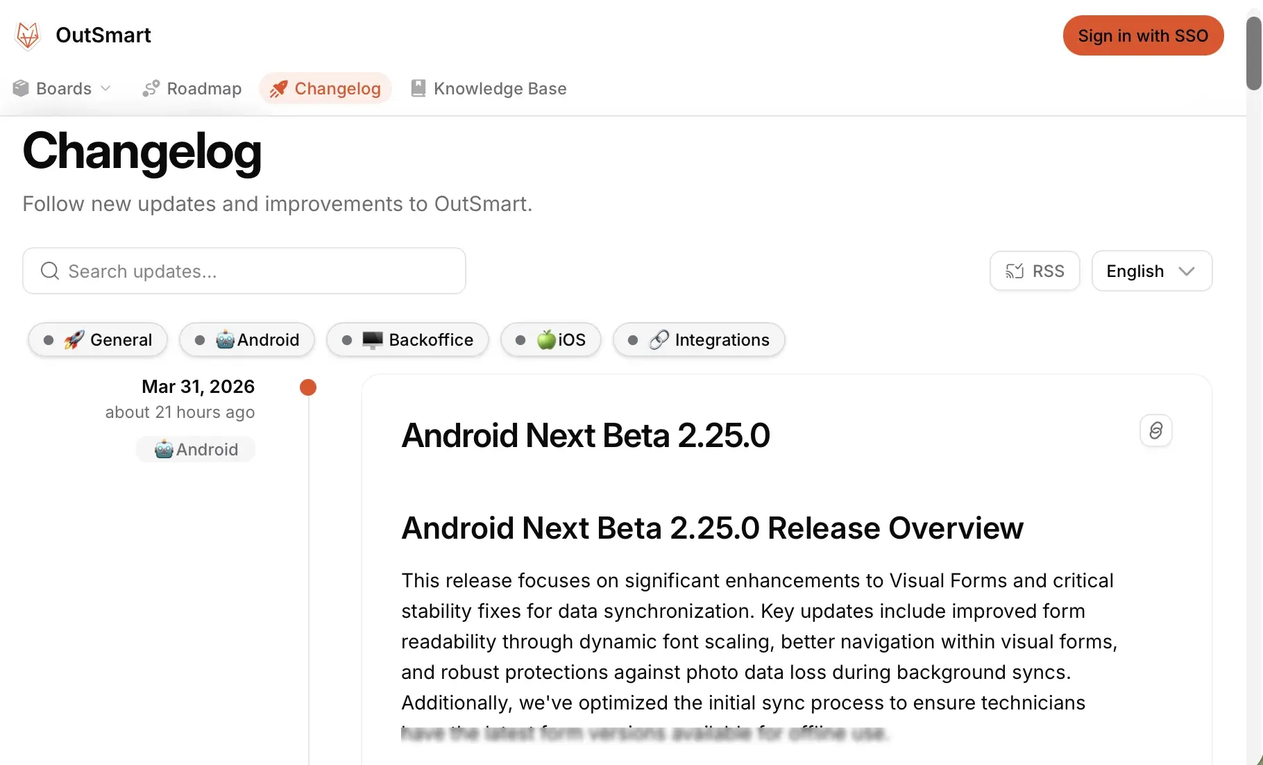 Changelog OutSmart ideenbox