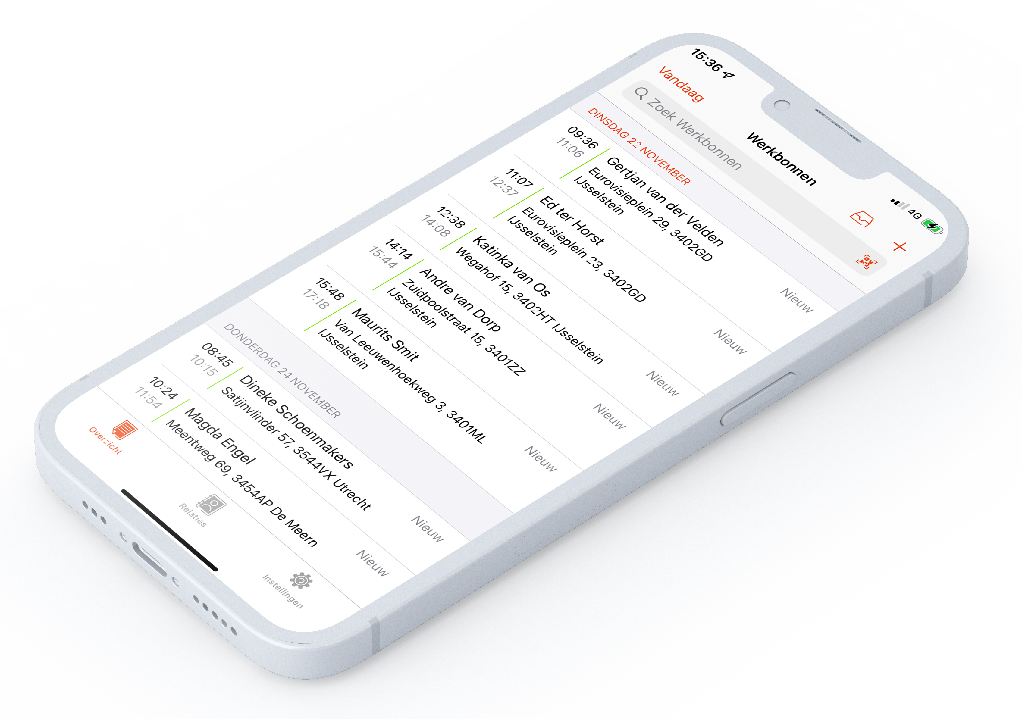 Arbeitsauftrag abschließen in der iOS OutSmart App