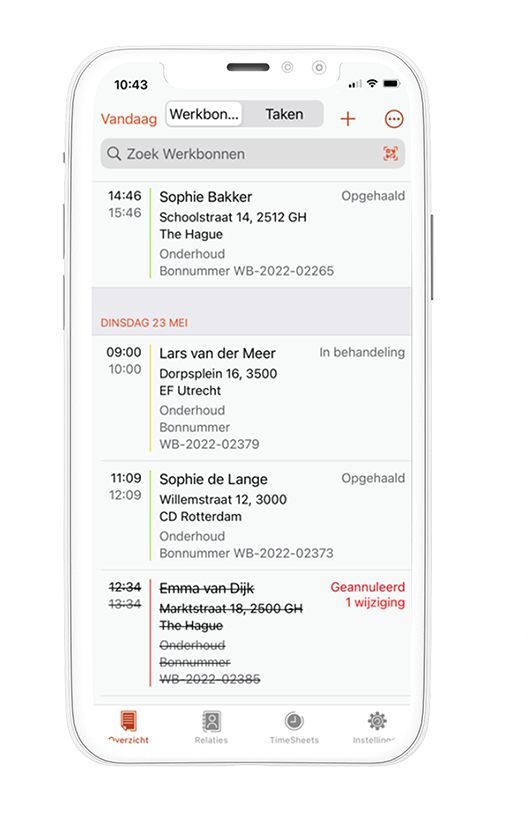 iPhone mockup klein